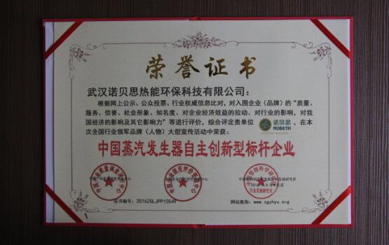 中國蒸汽發(fā)生器自主創(chuàng)新型標(biāo)桿企業(yè)